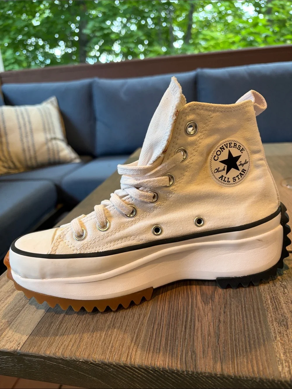 Converse Kids White High-Top Lug-Sole Sneakers